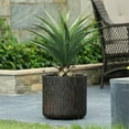 thumbnail image 3 of LuxenHome Brown MgO 13in. H Round Planter, 3 of 5