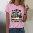 thumbnail image 2 of mgoYE Women T Shirt USA Logo 250 Years America Anniversary Shirt Womens 250th Independence Day Freedom Shirt USA Flag Tee(Pink,2XL), 2 of 8