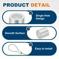 thumbnail image 3 of Uxcell 3/16"(5mm) Aluminum Wire Rope Stop Sleeve Set, 50 Pcs Crimping Loop Sleeve Single Hole Round Cable Ferrule for Wire Rope Cable Line, Silver, 3 of 6