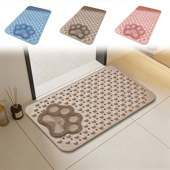 29X16 Inch Non Slip Shower Mats For Inside Shower,Heavy Shower Mats For Inside Shower,Bath Mats For Bathroom,Shower Mat With Suction Cups Drain Hole,Foot Massage Bathroom Floor Mat