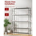 thumbnail image 4 of Sakugi 5-Tier Heavy Duty Wire Shelving Unit,47.2" × 12.6" × 60.3" Inches, 1500 lbs Capacity, Black, 4 of 7