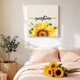 thumbnail image 4 of Sunshine Watercolor Canvas Wall Art for Living Room, Sunflowers Bees Retro Linen Farmhouse Poster Print Painting for Bedroom Office Home Decoration Wall Pictures Prepare To Hang 10"x10", 4 of 9