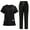 42168-Black, variant on Doctor Nurse Work Uniforms Set Unisex Shirt & Pant Surgical Uniforms Set