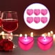 thumbnail image 5 of 6 velas decorativas con forma de corazón, pequeñas y versátiles, con luz LED. Rosa, 5 of 7