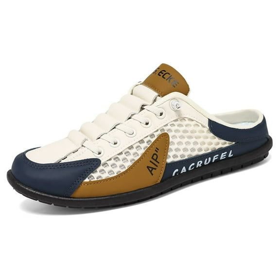 CORASUN Men's Breathable Lightweight Athletic Shoes | Non-Slip Durable Mesh Casual Driving Mules | Slip-On Backless Sneaker for Daily Walking, Beach, & Outdoor Travel