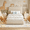 Beige2.0, variant on 4 Ever Full Size Double Bedframe, Modern White with Backboard and Footboard