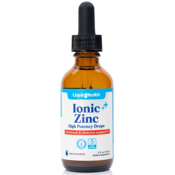 LIQUIDHEALTH Ionic Zinc Drops Immune Support Supplement Liquid Vitamin