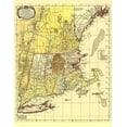 thumbnail image 2 of Bowles 20x24 White Modern Wood Framed Museum Art Print Titled - Inhabited Part of New England - Bowles 1771, 2 of 4