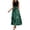 Army Green, variant on Women’s Two-Tone Sleeveless Long Dress, Elastic Waist Floral Print Casual Dress, Breathable Imitation Cotton Everyday Dress, 1 Piece, Sizes S Through 2XL