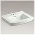 thumbnail image 2 of Archer Pedestal Lavatory Basin with 4" Centers, Dune, 2 of 2