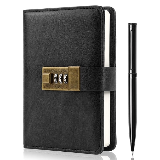 Diario con Cerradura WEMATE Cuaderno de Contraseñas 11x16 cm