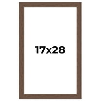 17x28 Frame Brown Farmhouse Solid Wood Picture Frame Width 1.5 Inches | Interior Frame Depth 0.5