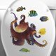 thumbnail image 3 of CHAO 2 pegatinas luminosas de pulpo de dibujos animados, divertida pegatina de pared para inodoro, baño, cocina, PVC, 3 of 5