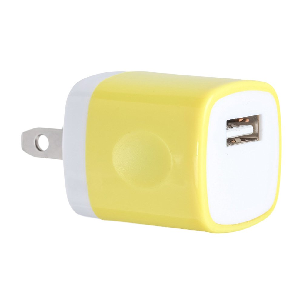 Spark Electronic 1PC Yellow Universal USB Port AC/DC Power Adapter Home