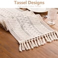 thumbnail image 5 of TickJOY Boho Table Runner – Farmhouse Decor Macrame Runner Table Cloth with Tassels for Home Decor, Kitchen Decor, Living Room Decor, Centerpiece Table Decorations(Beige, 12x72 Inches), 5 of 6