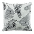 thumbnail image 3 of SAFAVIEH Livie 18" x 18" Floral Plush Pillow, White/Black, 3 of 3