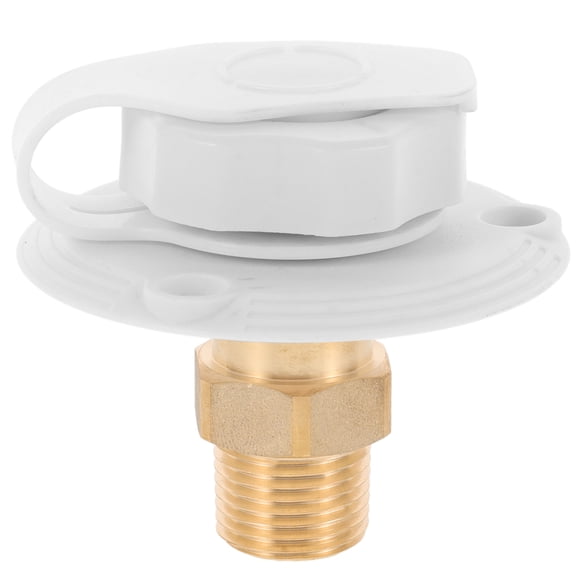 Raindrops Brass White Water Tank Rv Inlet with Valve Tool Free Installation for Camper and Boat Use