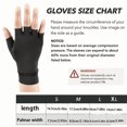 thumbnail image 3 of Gants de Compression pour l'Arthrite Demi-Doigt Soulagement Fibre Ion Cuivre Pression Gants de Protection Soins de Réhabilitation Articulaire Entraînement, 3 of 6