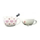 thumbnail image 3 of Taza Doble de Cerámica HappyWare Kawaii Corazones con Cuchara, 3 of 3