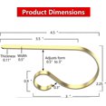 thumbnail image 4 of 4 Pack Christmas Stocking Holder Stocking Hangers for Mantel Christmas Ornament Hooks Adjustable Non-Slip Christmas Stocking Hooks Fireplace Metal Cli, 4 of 5