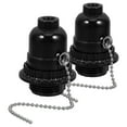 thumbnail image 3 of WEUVEB Ceiling Light Lamp Holder Lamp Socket With Pull Chain Black Simple and Elegant 2Pack, 3 of 9