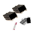 thumbnail image 1 of Langgg 10Pcs Double Face Mini Tableau Noir en Bois Message Panneau Signe Tags, 1 of 9