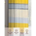 thumbnail image 6 of Gray Yellow Brush Sheer Curtains for Living Room Bedroom, Light-filtering Sheer Curtain, Strip Geometric Rod Pocket Voile Window Treatment Drapes, 52’’Wx84’’L, 2 Panels Set, 6 of 7