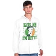 thumbnail image 5 of Betty Boop Saint Paddys Kiss Me Zip Hoodie Sweatshirt Women Brisco Brands M, 5 of 6