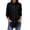 Black Shirts, variant on CAIVO Women's Turndown Collar Solid Color Fashion Linen Pocket Beach Shirt Long Sleeve Turndown Collar Long Sleeve Soft Summer Blouse Back To School Tops