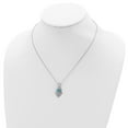 thumbnail image 2 of Auriga Fine Jewelry 925 Sterling Silver Blue and Clear CZ Hamsa Necklace for Women 17.5", 2 of 6