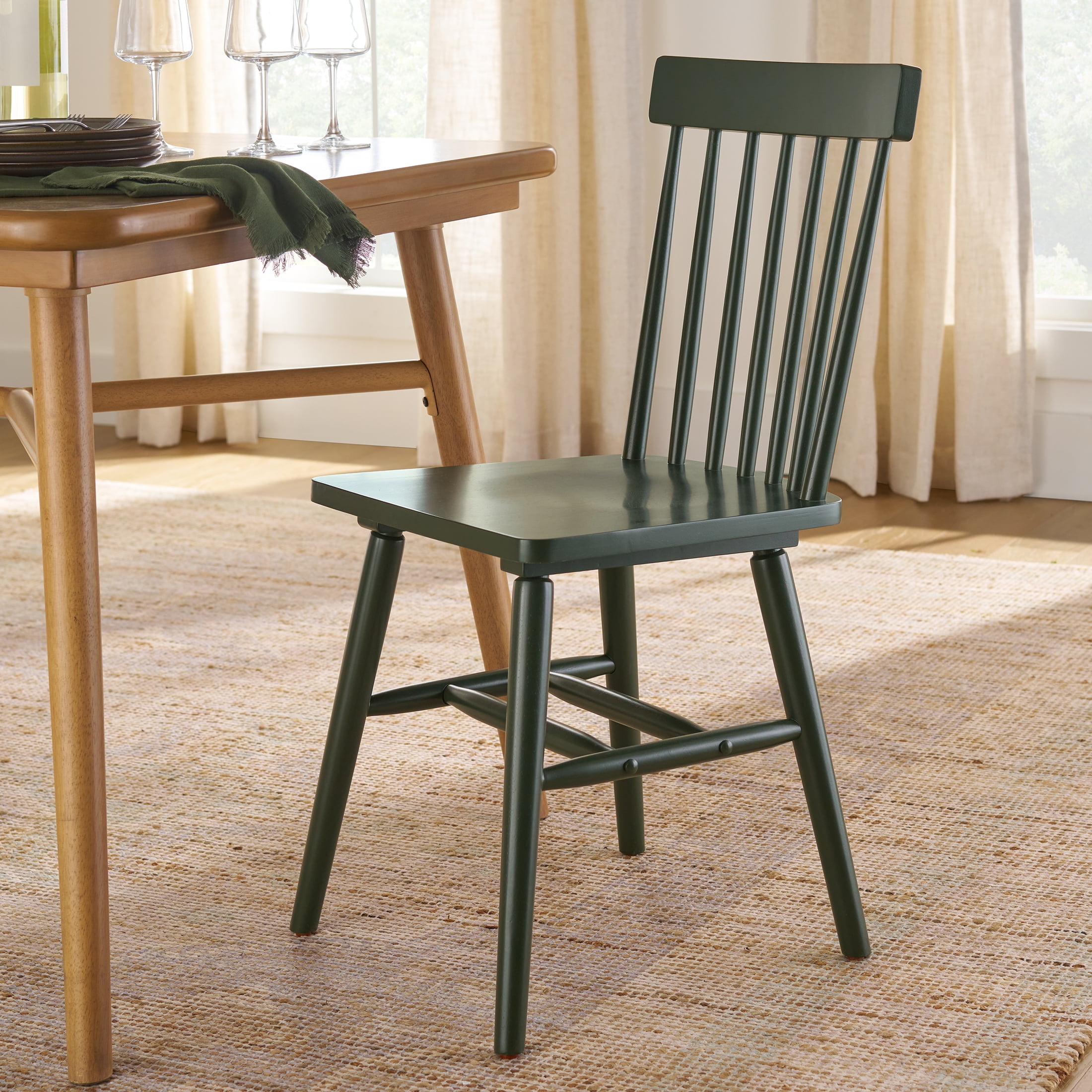 Better Homes & Gardens Gerald Dining Chairs in Green, Set of 2
