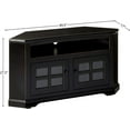 thumbnail image 5 of American Heartland 75739BKBB 50 in. Poplar Corner TV Stand with 2 Bead Board Doors, Antique Black, 5 of 7