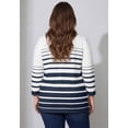 thumbnail image 2 of Jessica London Women's Plus Size Stretch Cotton Lace-Up Boatneck Tunic, 2 of 2
