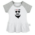 thumbnail image 1 of I Love My Bearded Daddy Novelty Dresses For Baby, Newborn Babies Skirts, Infant Princess Dress, 0-24M Kids Graphic Clothes (Gray Raglan Dresses, 6-12 Months), 1 of 4