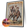 thumbnail image 1 of Cuadros Decorativos Horseman 5D DIY Diamond Painting Kits Full Round Drill Wall Art Decor (A6188) Ehuebsd embutido en tela, 1 of 8