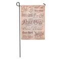 thumbnail image 1 of NUDECOR Ephemera Vintage Lettering Reverse Text Aged Antique Collection Communication Correspondence Garden Flag Decorative Flag House Banner 28x40 inch, 1 of 2