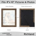 Langdon House 8x10 Rustic Brown Picture Frames, Farmhouse Style, 6 Pack, Richland Collection (US