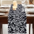 thumbnail image 3 of Table Runners 70 Inches Long Dress Scarves, Black Spring Floral Farmhouse Coffee/Dining/Kitchen Table Decor, Holiday Table Runner, Farmhouse Flowers Elegant Pastoral 13x70 Inch, 3 of 9