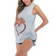 thumbnail image 4 of Mujer Maternidad Top Cuello Redondo Chaleco Sin Mangas Calor Bebé Pies Estampado Color Sólido Odeerbi  ODB123342, 4 of 6