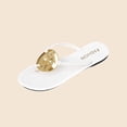 thumbnail image 4 of Xdegoge Womens Flip Flop Sandals Flat Thong Slippers Fashion Metal Decor Slip On Beach Casual Open Toe Shoes for Daily Wear, 4 of 7