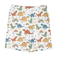 thumbnail image 5 of Odeerbi 5-14 Años Niños Niñas Verano Dinosaurio Imprimir Pantalones Cortos Entrenamiento Atlético Pantalones Cortos Deportivos Lindo Transpirables, 5 of 5