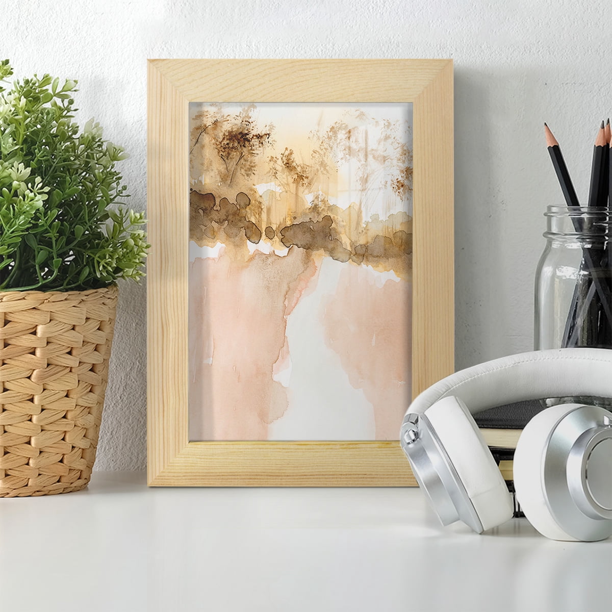 Sun Kissed Earth I - Framed Print w/glass - Natural Wood