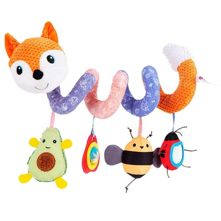 

BESTHUA Crib Spiral Toys - Baby Car Seat Toy | Musical Activity Play Center | Stretch Pram Hanger Rattle Plush Toys with Music Boxes Bibi Devices Haha Mirrors | Pre-Kindergarten Toys