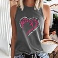 thumbnail image 2 of VKOYWKM Womens Breast Cancer Awareness Tank Tops Pink Ribbon Graphic Tank Top Sleeveless Crew Neck Fight Cancer Shirts Inspirational Breast Cancer Tank Tops, 2 of 5