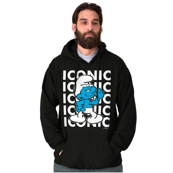 Hefty Smurf Iconic Retro Cartoon Hoodie Sweatshirt Women Men Brisco Brands S