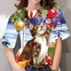 thumbnail image 1 of Camiseta navideña para mujer, camisetas de manga corta con cuello redondo 3d para niñas, moda de Corea, camisetas de Navidad para mujer, ropa de gran tamaño para mujer 2024, 1 of 5