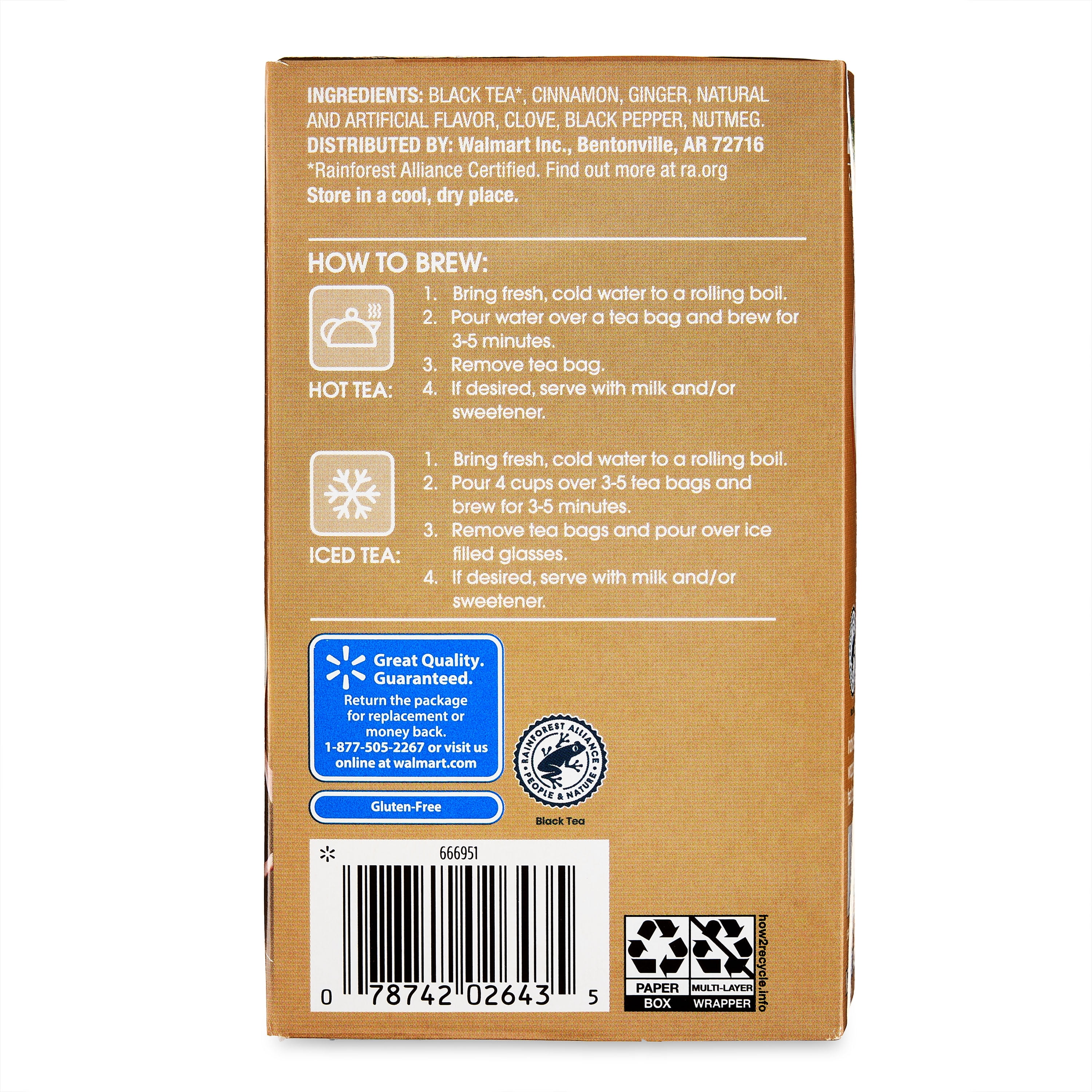 GRT VALUE 20CT RFA VANILLA CHAI BLACK TEA TAG TBGS