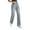 Light Ashy, variant on Breezora Women's Bow Detail Wide Leg Jeans High Waist Casual Denim Trousers Flowy Straight Fit Street Style L Size Pink