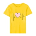 thumbnail image 6 of Fesfesfes Women T Shirt Women's Valentine's Day Love Printed Short Sleeved T-shirt Top Short Sleeved Round Neck Top/Shirt Raglan Shirt Women 2XL(US:12), 6 of 6