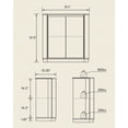 thumbnail image 2 of Corner Storage Cabinet, Small Corner Floor Cabinet with 2 Doors and 2-Tier Shelves, Modern Wooden Narrow Storage Organizer for Living Room, Kitchen, Pantry, Bathroom, Brown, 2 of 7